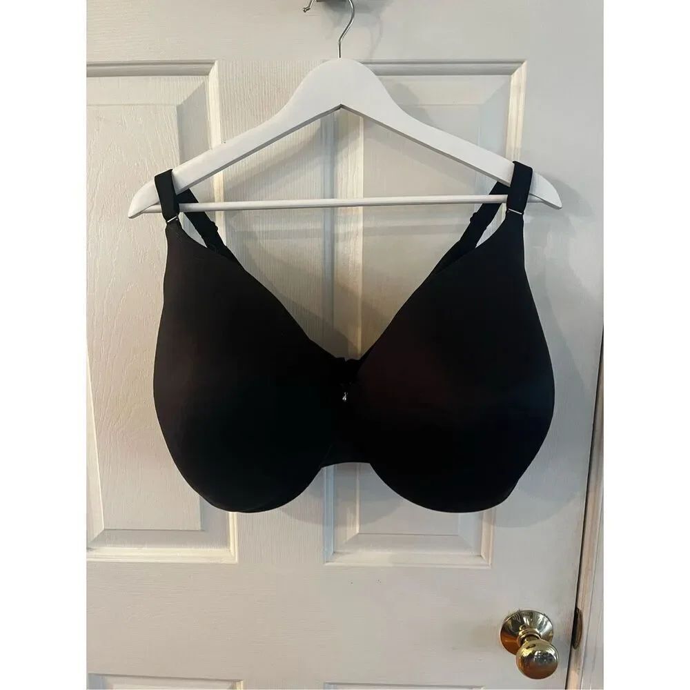 Cacique Black Lightly Lined Full Coverage Underwire Bra sz 44H